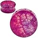 SoScene FUCHSIA Dragon Vein Organic Stone Ear Plugs Gauges Sold in Pairs
