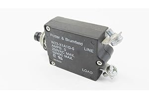 TE CONNECTIVITY / POTTER & BRUMFIELD TE CONNECTIVITY/POTTER & BRUMFIELD W23-X1A1G-5 Circuit Breaker, Thermal, 1P, 250V, 5A