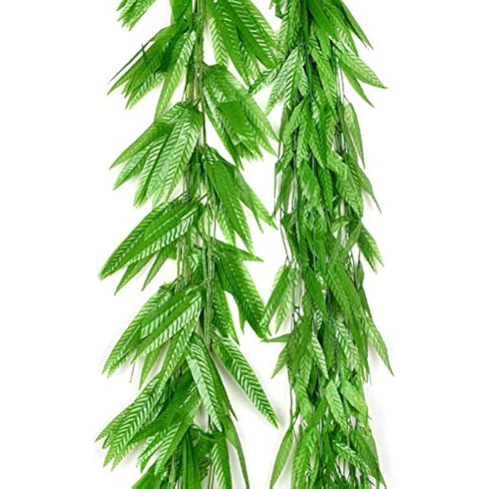 Sunrisee 50pcs Artificial Willow Vines Greenery Garland Silk Fake