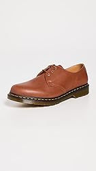 Dr. Martens Men's 1461 Oxford, Saddle Tan Carrara, 10