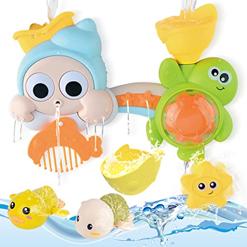 Bath Toys for Toddlers 13, Bath Toy Set, Bathtub Toy with 2 Windup