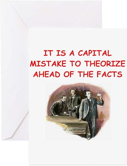 Cafepress Carte De Vœux Avec Citation De Sherlock Holmes Amazon Fr Fournitures De Bureau