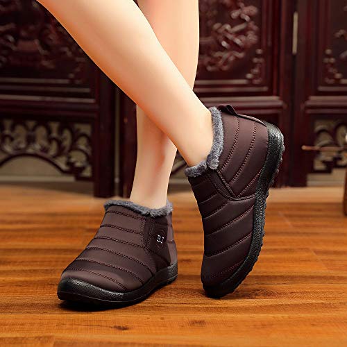 Most Wished!!! Teresamoon Women Winter Solid Color Keep Warm Ankle Boots Plus Velvet Boot Flat Snow Boots