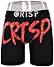 Mens Crisp Boxers Logo Underwear Briefs Black/Red