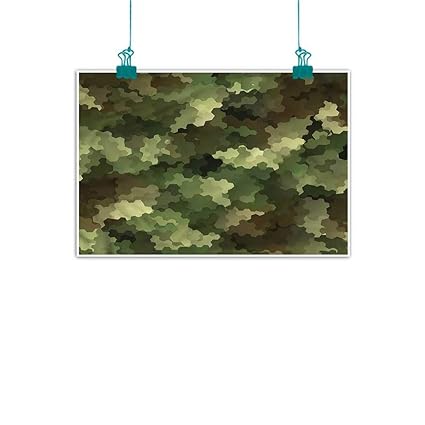 Amazon Com Unpremoon Camo Living Room Wall Decor W 24 X L