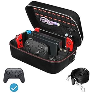 ivoler Carrying Storage Case for Nintendo Switch/For Switch OLED Model (2021),Portable Travel All Protective Hard…