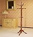 Frenchi Home Furnishing Traditional Spinning Top Wooden Coat Rack, Oak