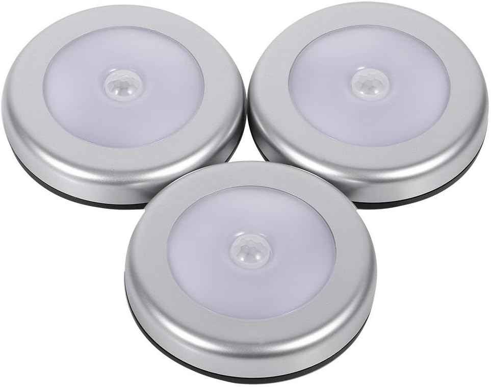 LED Motion Sensor Night Light,6 LED Mini Wireless Motion Sensor Light Control Night Lamp 3 AAA Battery Powered Emergency Lighting Wardrobe Cabinet Lamp Home Kitchen Stair Lamp - Image 3