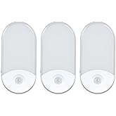 Camelion 4-in-1 Power Failure Night Light,Flashlight,Motion Sensing, 3-Pack | Rechargeable LED Plug-In Light,Battery Backup for Emergency &amp; Power Outages,Dusk-to-Dawn Auto On, ETL Safety Certified