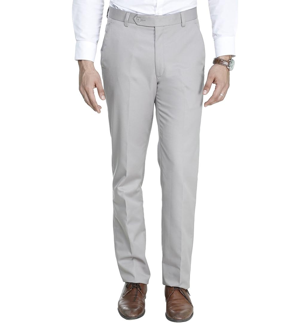 manq men's blended formal trousers