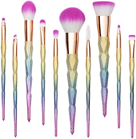 12 Pcs Makeup Brush Set Premium Synthetic Foundation Blending Blush Face Powder Brush Eyeshadow Blending Brushes (10 Pcs)
