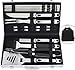 ROMANTICIST 9pc Griddle Accessories with 6.5in Extra Long Deluxe Non-Slip Handle - Premium Griddle Spatula Set in Carrying Bag for Flat Top Grill Hibachi - Perfect Grilling Gift on Birthday Wedding