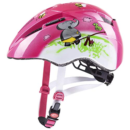 uvex Kid 2 - Lightweight Kids Bike Helmet for Children - Individual Fit - Upgradeable with an LED Light - Pink Playground - 46-52 cm — image 1