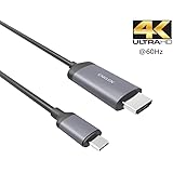 USB C to HDMI Cable for Home Office | 6ft 4K@60Hz, USB Type C to HDMI Cable [Thunderbolt 3 Compatible] for MacBook Pro 2020/2019, MacBook Air/iPad Pro 2020, Surface Book 2, Galaxy S20, and More