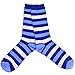 TeeHee Christmas Holiday Fun Crew Socks for Women 4-Pairs Peace Dove Snowflake Blue White