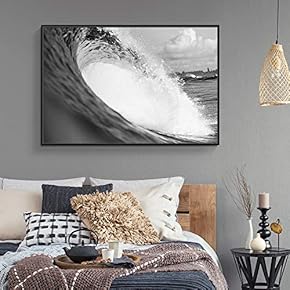 Floating Framed for Living Room Bedroom Black and...