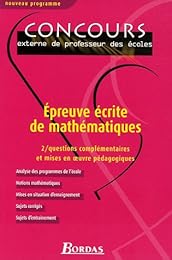 Épreuve écrite de mathématiques