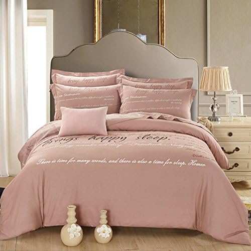 300TC European style pure cotton geometric patterns four set of duvet cover (1Duvet cover 1Sheet 2pillowcase)-H Queen1