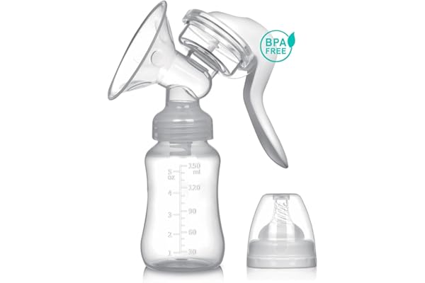 Smart Mommy Manual Breast Pump and Milk Collector - Innovative Design, Hand Pump Breast Pump, Silicone, BPA Free, 150 ml Coll