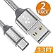 USB Type C Cable 3.3FT,USB C to USB A Charger Nylon Braided Fast Charging Cord for Samsung Galaxy Note 8 S8 plus,Google Pixel 2 XL,LG V30 G5 G6 V20,Moto Z Z2,Nintendo Switch More(3ft 2 Pack)