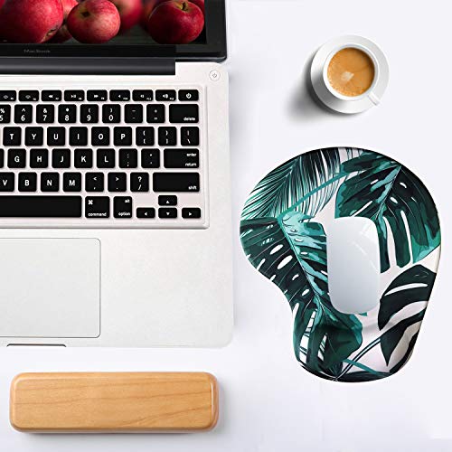 Dooke Ergonomic Mouse Pad with Wrist Support, Cute Mouse Pads with Non-Slip Rubber Base for Home Office Working Studying Easy Typing & Pain