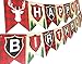 Woodland Reindeer Happy Birthday Banner Pennant Camping Party Banner by POP parties primary