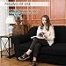 subrtex Stretch Sofa Cover Set 1 Piece Sofa Slipcover with A Gift Cushion Cover for 3 Cushion Couch(Black,Sofa)