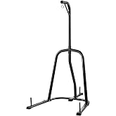 VEVOR Punching Bag Stand, Steel Heavy Duty Workout Training Equipment, Adjustable Height Boxing Punching Stand with Weighted Base, Holds Up to 140 lbs, Freestanding Sandbag Rack for Home Gym Fitness
