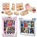 Melissa & Doug Deluxe Wooden Princess Castle Accessory Set
