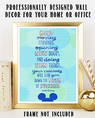 Amazon.com: Walt Disney Quotes Wall Art- “Keep Moving Forward To ...