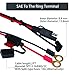 SAE to Ring Terminal Harness Cable 2FT - SAE Plug to Battery Connector Solar Panel Cord Extension Adapter 12V 24V 2 Pin Quick Connect and Disconnect 16AWG Wire 10A Fuse