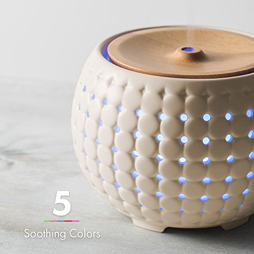 Ellia , Gather Ultrasonic Aroma Diffuser , Grey , Ceramic & Wood