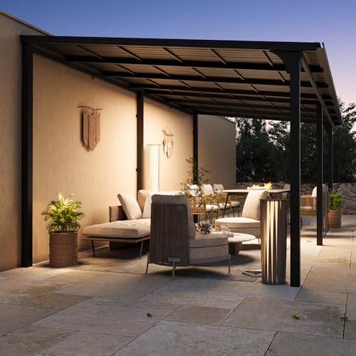 Covered Outdoor 10x20 Wall-Mounted Gazebo Review: Sloped Steel Roof with Gutter Drainage image 19