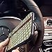 Weiduka iPhone 7 Plus Case, iPhone 8 Plus Case, TPU + Crystal Steel Tempering Glass Floral Pattern Painted Bumper Protective Phone Case for iPhone 8 Plus/iPhone 7 Plus (Bee Lattice Light)