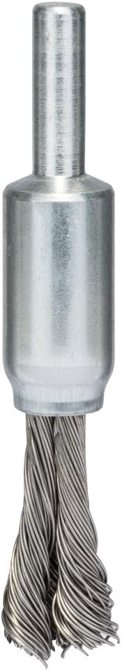 Bosch 1x PRO Stainless Steel Longlife End Brush, Knotted Wire for 6 mm Cylindrical Shank and Drill (diameter 10 mm