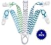 Pacifier Clip - 5 Pack | Unisex | Best Universal Silicone teething Pacifier Holder Set for Girl/boy, Soothie/MAM Pacifiers, Teething Ring Toys, | Perfect Baby Shower Gift