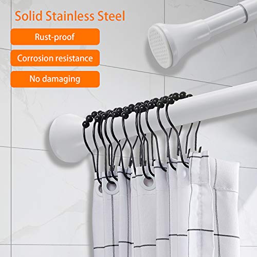 Cobbe Shower Curtain Rod,Shower Tension Curtain Rod Adjustable Spring Tension Curtain Rods for Windows,Bathroom, Closet, Doorway, 27 to 47 Inches