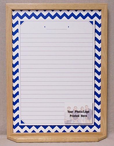 Navy Chevron Dry Erase Board Framed Message Center White Board