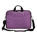 MyGift 17-Inch Purple Floral Design Laptop Carrying Case/Messenger Briefcase