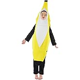 Besutolife Kids Banana Costume for Boys Girls Halloween Costumes Role Play Costume for Kids Light Weight Banana 4-12T