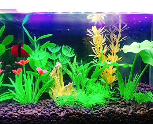 Carefree Fish Aquarium Glowing Plant Food Garde Silica Gel Plants for Fish Tank Decorations Not Silk Not Plastic Not Silicone Artificial Realistic Water Plant - Thumbnail 3