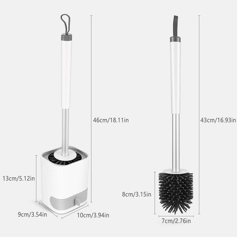 Accessoires Wc Blanc Noir Brosse Wc Et Support Balayette Toilettes En Silicone Balai Wc Avec Porte Ensemble Balet Pour Nettoyante Toilette Mural Suspendu Debout Etage Hygienique Antibacterienne Toilet Brush Set Cuisine Maison Lemoncitylive Com