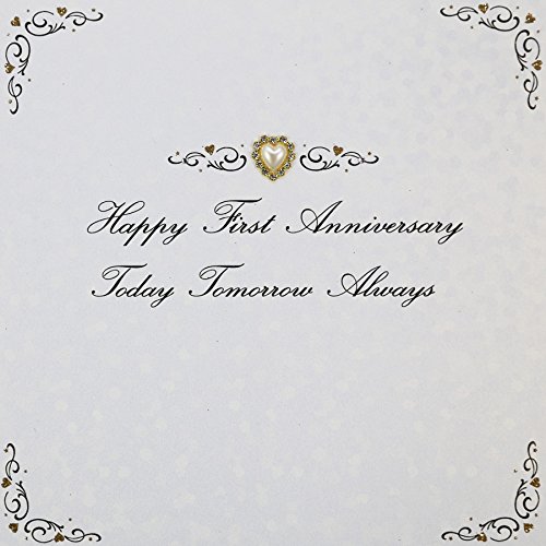 Happy First Anniversary - Quality Handmade Anniversary Card - AG36