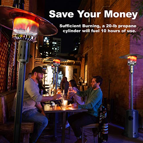 Legacy Heating 48000 BTU Outdoor Propane Patio Heater, Tainless Steel