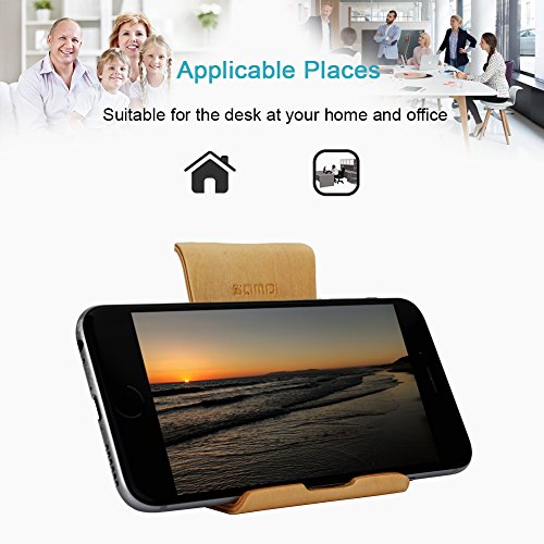 image for SAMDI Wooden Cell Phone Stand, Smartphone Mobile phone Stand Holder fo