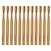 12-Pack Natural Bamboo Toothbrushes - Durable and Eco-Friendly Wooden Handles with FDA approved and BPA-Free Nylon Bristles for Natural Dental Care – 7.5 Inches Long