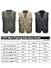 Alipolo Men's Fishing Vest Multi Pockets Photography Outdoor Jacket Vest Khaki US XXL/Label 5XL