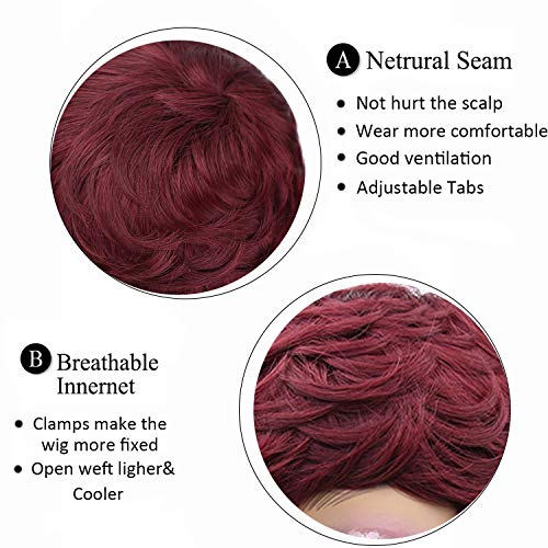 Short Wigs, Pixie Cut Wigs for Black Women Pixie Curly Synthetic Wigs