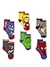 Super Hero Adventures Spider-Man Boys 6 pack Athletic Crew Socks (2T-3T, Multi)
