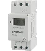 Baomain CN101A Digital Programmable Timer Relay – 12V DC/AC Input, 16A Output, 28 Programs, Daily/Weekly Schedule